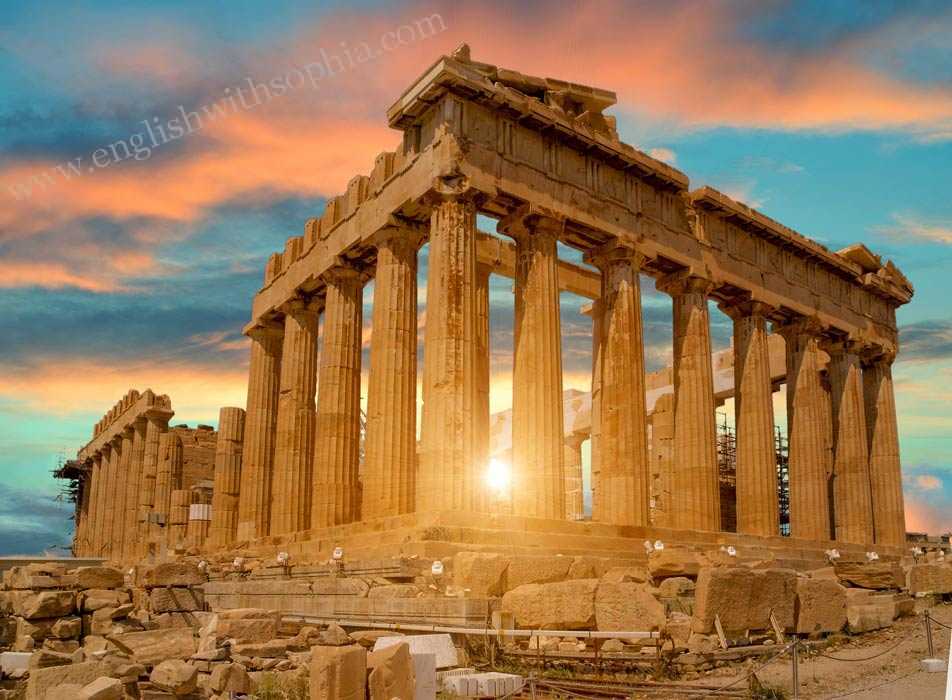 Parthenon on the Acropolis hill in Athens