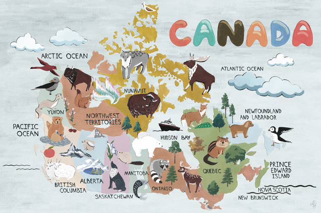 map of Canadian animals